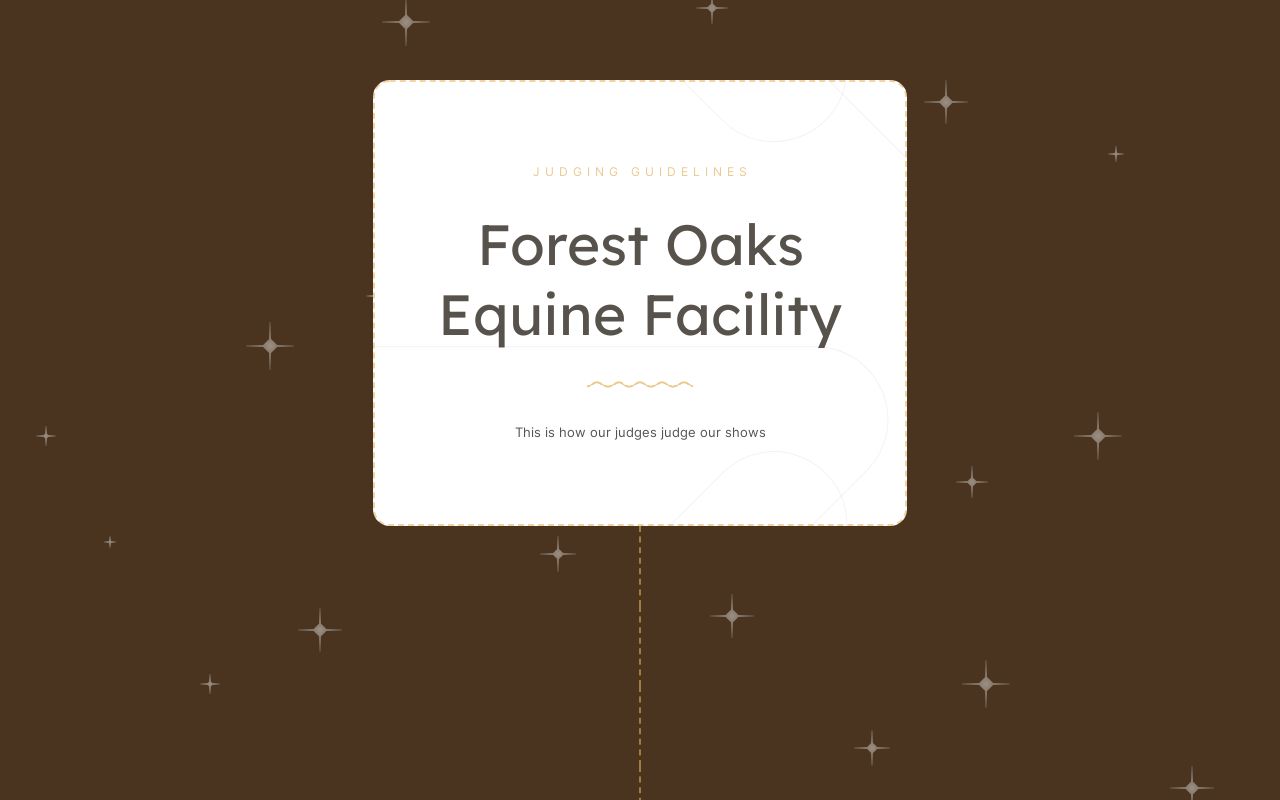 Forest Oaks Equine Facility